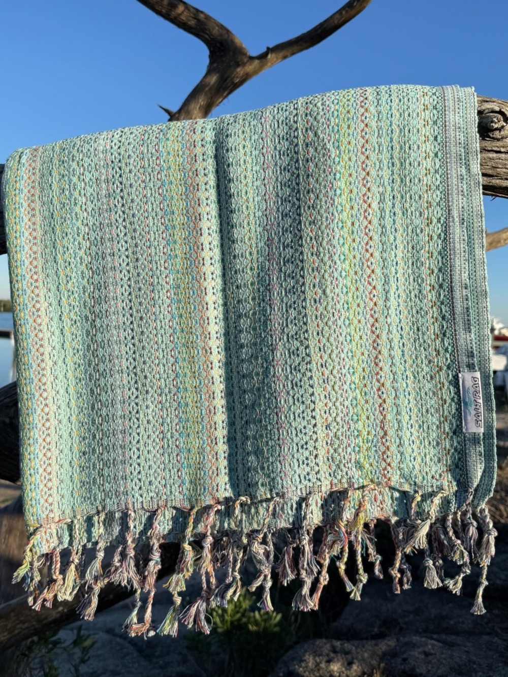 Ahi Rag Mint — Salt Rag™ Sand-Resistant Turkish Beach Towel